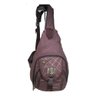 Mochila Bolsa Alça Transversal em Lona Resistente Masculino Feminino - Marrom - Liso - 6