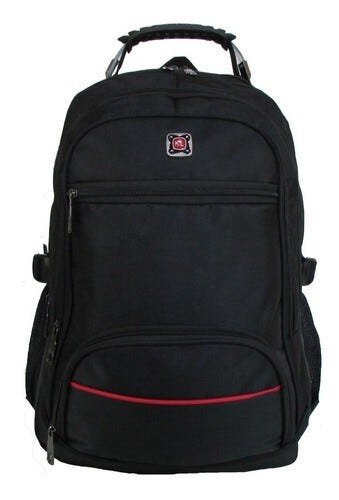 Mochila Bolsa Notebook Escolar Trabalho Viagem Passeio Masculino Feminino - Preto - Liso - 1