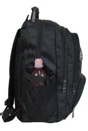 Mochila Bolsa Notebook Escolar Trabalho Viagem Passeio Masculino Feminino - Preto - Liso - 5