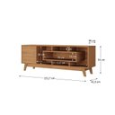 Ver imagem 3 de Rack para TV até 55 Polegadas 151,7cm Pés em Madeira Maciça 1 Porta com Nicho Yescasa