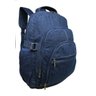 Mochila Bolsa Em Jeans Reforçado Escola Trabalho Viagem Passeio Unissex - Azul escuro - Liso - 1