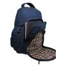 Mochila Bolsa Em Jeans Reforçado Escola Trabalho Viagem Passeio Unissex - Azul escuro - Liso - 6