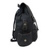 Mochila Bolsa Em Lona Vintage Resistente Masculina Feminina - Preto - Liso - 4