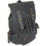 Mochila Bolsa Em Lona Vintage Resistente Masculina Feminina - Preto - Liso - 2
