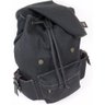 Mochila Bolsa Em Lona Vintage Resistente Masculina Feminina - Preto - Liso - 3