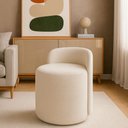 Ver imagem 2 de Poltrona Decorativa 54cm Zara Bouclé Off White - Sallar Home