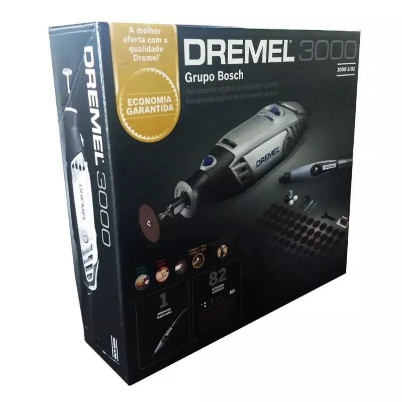 Retífica Dremel 3000 com Eixo Flexível, 82 Acessórios e Suporte 2222 Dremel - 8