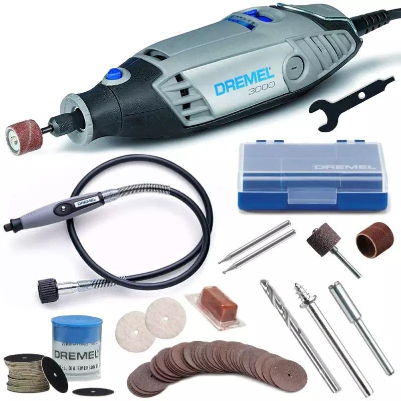 Retífica Dremel 3000 com Eixo Flexível, 82 Acessórios e Suporte 2222 Dremel - 2