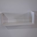 Ver imagem 2 de Kit 2 Prateleira U Reforçado Branco 50x20p de Parede Livros Pesados