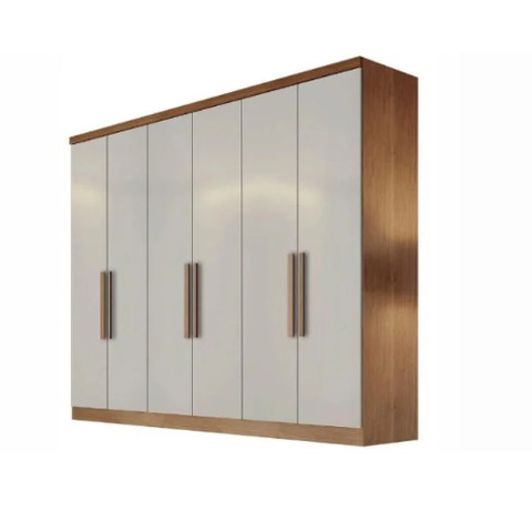 Guarda Roupas 1490 New Vertice 2,10m - 6PTS 6GAV Cum/Fendi Fosco 25