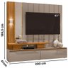 Estante Home Para Tv 65" 6491 Fendi Naturale - 9