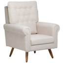 Ver imagem 2 de Poltrona de Amamentação Fixa Pés Manu Encanto D02 Bouclê Off White C-200 - Lyam Decor