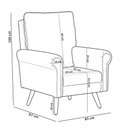 Ver imagem 5 de Poltrona de Amamentação Fixa Pés Manu Encanto D02 Bouclê Off White C-200 - Lyam Decor