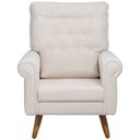 Ver imagem 3 de Poltrona de Amamentação Fixa Pés Manu Encanto D02 Bouclê Off White C-200 - Lyam Decor