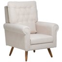 Ver imagem 1 de Poltrona de Amamentação Fixa Pés Manu Encanto D02 Bouclê Off White C-200 - Lyam Decor