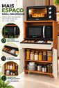 Ver imagem 7 de Balcão Multiuso Forno e Micro-Ondas Organizador de Cozinha