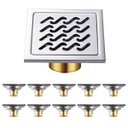 Ver imagem 1 de Ralo 10x10 Aço Inox Banheiro Kit 10 Uni Lavabo Anti Odor Anti Inseto Higienico Seguro Anti Corrosao