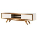 Ver imagem 2 de Rack TV 75 pol 220cm Orgânico 2 Portas Cecy Off White Z56 - Mpozenato