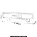 Ver imagem 4 de Rack TV 75 pol 220cm Orgânico 2 Portas Cecy Off White Z56 - Mpozenato