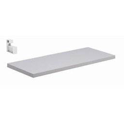 Prataleira de Madeira Branca 1,2x15x40cm com Suporte Branco - 1