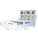 Ver imagem 5 de Cama Montessoriana Casal com Cabeceira Organizadora de Brinquedo e Colchão