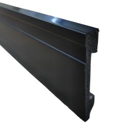 Rodape Poliestireno Frisado 10cm Preto - 2,4 Metros - 1