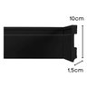 Rodape Poliestireno Frisado 10cm Preto - 2,4 Metros - 2