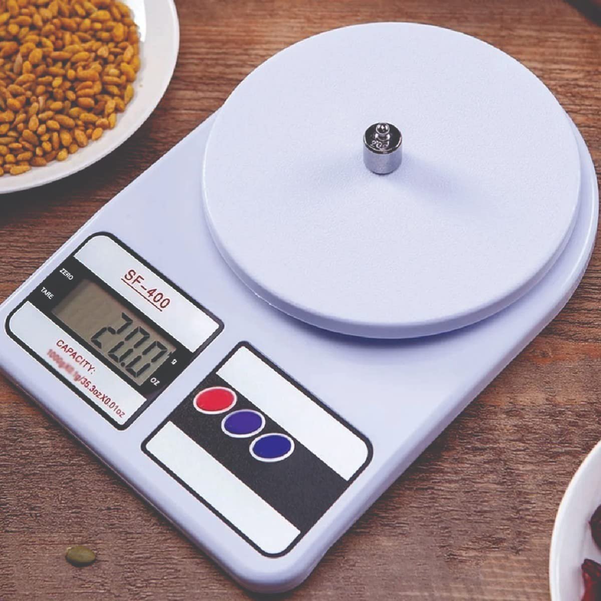 Balança Digital 10kg Alta Precisao Dieta Nutriçao Cozinha Receita Pratos Bolos Comidas Fitness - 10