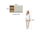 Ver imagem 4 de Armário Aéreo 2 Portas 120cm 4 Prateleiras Florença Marrom/Marromle/Sabbia