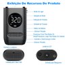 Bomba de Ar Elétrica Mini Compressor Digital Portátil para Pneus de Carro Moto Bicicleta e Bola - 3