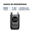 Bomba de Ar Elétrica Mini Compressor Digital Portátil para Pneus de Carro Moto Bicicleta e Bola - 4