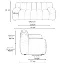 Ver imagem 4 de Sofá Living 3 Lugares 210cm Bouclé Cinza Nexta Casa