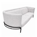 Ver imagem 2 de Sofá Oslo 2 Lugares 180cm Base Aço Preto Bouclé Cinza - Sallar Home