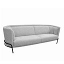 Ver imagem 1 de Sofá Oslo 2 Lugares 180cm Base Aço Preto Bouclé Cinza - Sallar Home