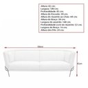 Ver imagem 5 de Sofá Oslo 2 Lugares 180cm Base Aço Preto Bouclé Cinza - Sallar Home