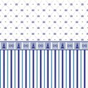 Ver imagem 1 de Papel Parede Adesivo Urso Coroa Azul E Listra Infantil Bebe