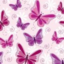 Ver imagem 5 de Papel De Parede Adesivo Borboletas Lilas E Rosas Sala Quarto
