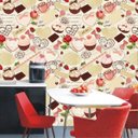 Ver imagem 2 de Papel Parede Cupcke Café Corações Chocolate Pirulito Adesivo