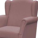 Ver imagem 3 de Poltrona de Amamentação com Balanço e Puff Elisa P02 Suede Rosê - Lyam Decor