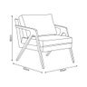 Kit 2 Poltronas Mona Luxo Base Madeira Maciça Veludo Bege - 4