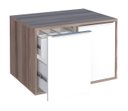 Ver imagem 3 de Gabinete Para Banheiro ARA 100% MDF Com Gaveta Dupla Com Divisor de Objetos Puxadores em Alumínio Co