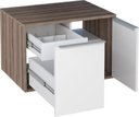 Ver imagem 2 de Gabinete Para Banheiro ARA 100% MDF Com Gaveta Dupla Com Divisor de Objetos Puxadores em Alumínio Co