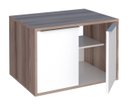 Ver imagem 4 de Gabinete Para Banheiro ARA 100% MDF Com Gaveta Dupla Com Divisor de Objetos Puxadores em Alumínio Co