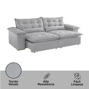 Ver imagem 4 de Sofá Retrátil e Reclinável Alice 250cm Braço 25cm em Veludo Meu Sofá Online
