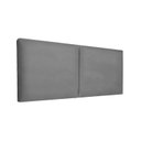 Ver imagem 1 de Cabeceira Módulos Cama Box Almofadada Luxo Linho Rbl:casal Painel/cinza
