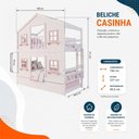 Ver imagem 5 de Treliche Casinha Dos Sonhos Madeira Maciça Branco Rosa Solteiro Housin