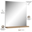 Ver imagem 7 de Conjunto para Banheiro Gabinete Lavatório e Espelheira Cesana 50cm B06 Branco Carvalho - Lyam Decor