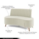 Ver imagem 3 de Sofá Living Decorativo 2 Lugares 1,60M Katara Bege Claro Veludo G33 - Gran Belo
