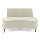 Ver imagem 2 de Sofá Living Decorativo 2 Lugares 1,60M Katara Bege Claro Veludo G33 - Gran Belo