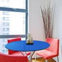 Ver imagem 2 de Tampo Redondo de Vidro Temperado Azul para Mesa 90cm 8mm